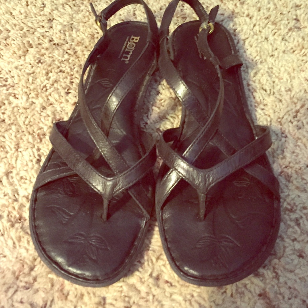 Strappy black sandals